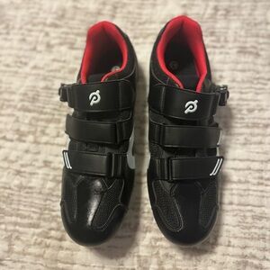 Peloton Black and Red Athletic Shoes
